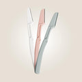 Pack of 3 Aurenza Shop eyebrow and face razors, compact and precise for facial hair removal and eyebrow shaping.