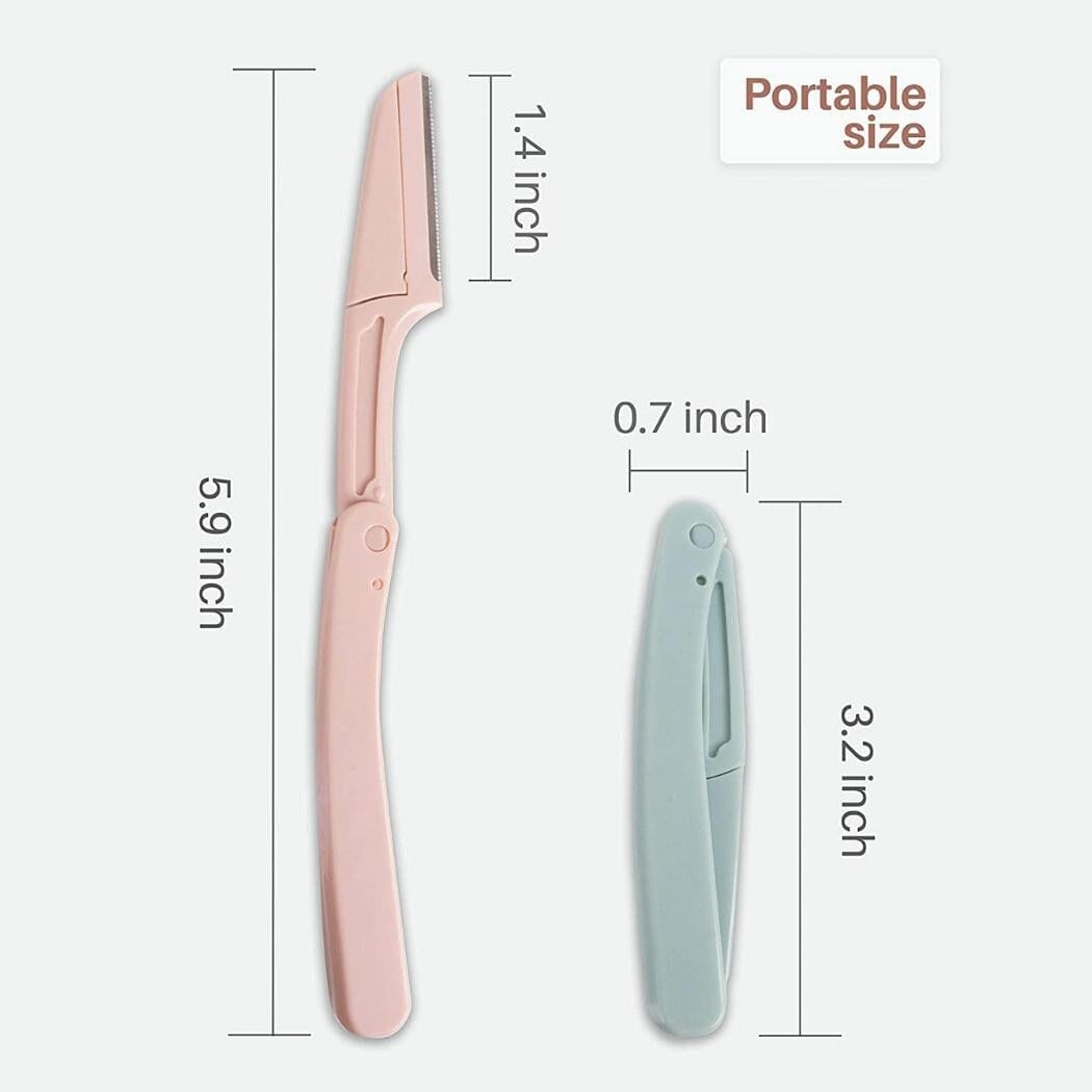 Pack of 3 Aurenza Shop eyebrow and face razors with precision blades for gentle hair removal and grooming.