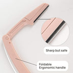 Pack of 3 Aurenza Shop eyebrow and face razors showing sleek metal blades and ergonomic handles for precise hair removal.