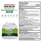 Anorectal cream with 5% Lidocaine for pain relief, in a tube, displayed on a white background.