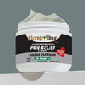 Double Platinum Pain Relief Cream by Aurenza Shop, showing the cream jar with a sleek label and product packaging.