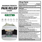 Aurenza Shop Double Platinum Pain Relief Cream jar with label, showcasing the pain relief cream product on a clean background.