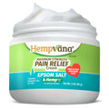 Aurenza Shop Epsom Salt Pain Relief Cream jar with label, showcasing a soothing topical pain relief cream for muscle and joint relief.
