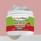 Aurenza Shop Lidocaine Pain Relief Cream tube showing the product label and packaging for fast pain relief.
