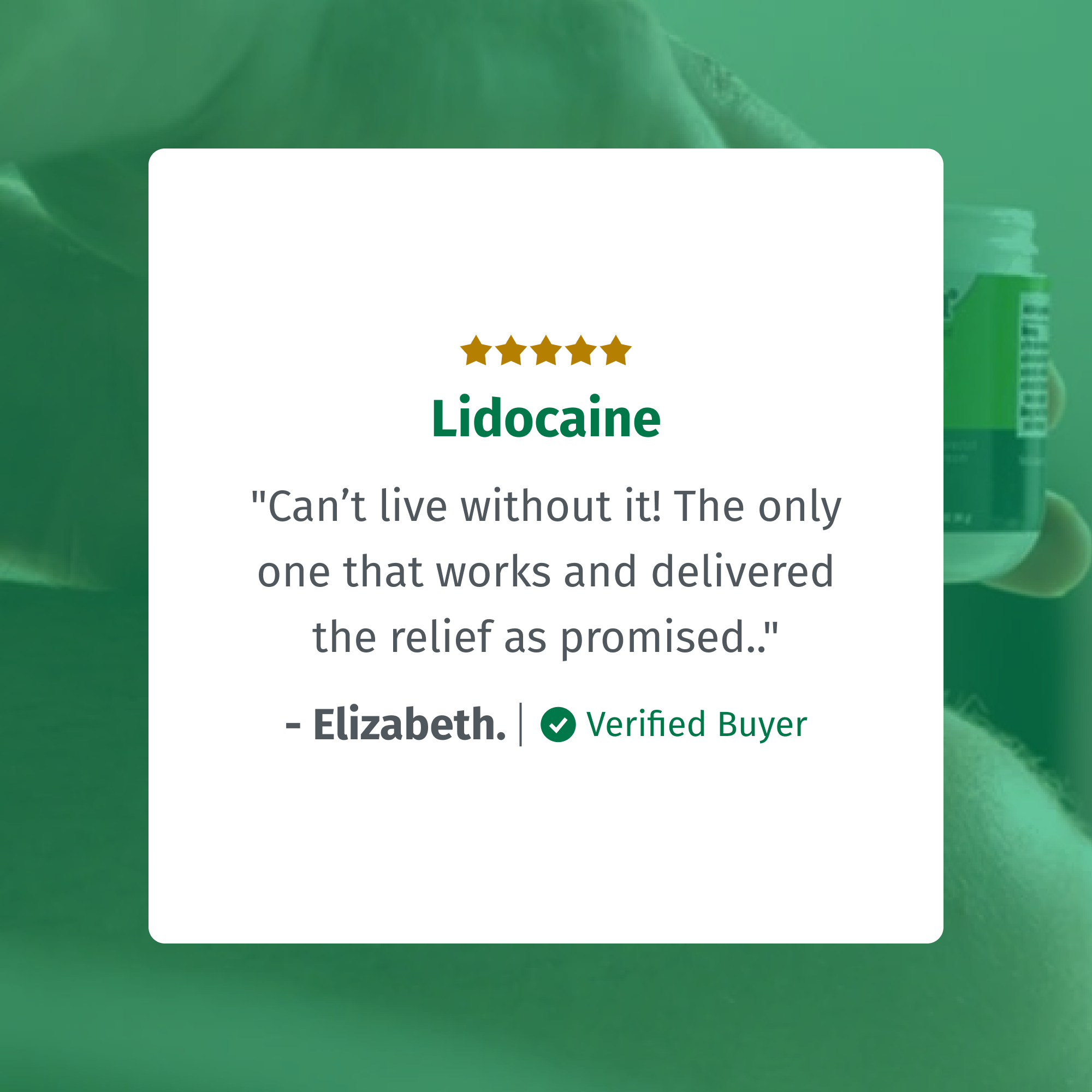 Lidocaine pain relief cream by Aurenza Shop, tube of topical pain relief cream for soothing minor pain and discomfort.