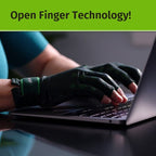 Green Aurenza Shop pain relief gloves in size S with textured fabric for soothing hand support and comfort.