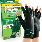 Green Aurenza Shop pain relief gloves, small size, designed to soothe hand discomfort and provide comfortable support.