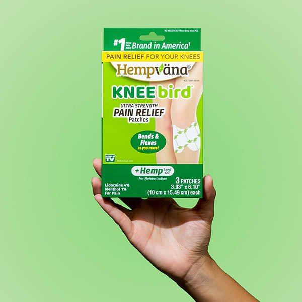 Knee Bird Pain Relief Patches by Aurenza Shop, set of 3 adhesive patches for knee pain relief.
