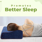 White cervical pillow from Aurenza Shop designed for neck support and relief from discomfort.