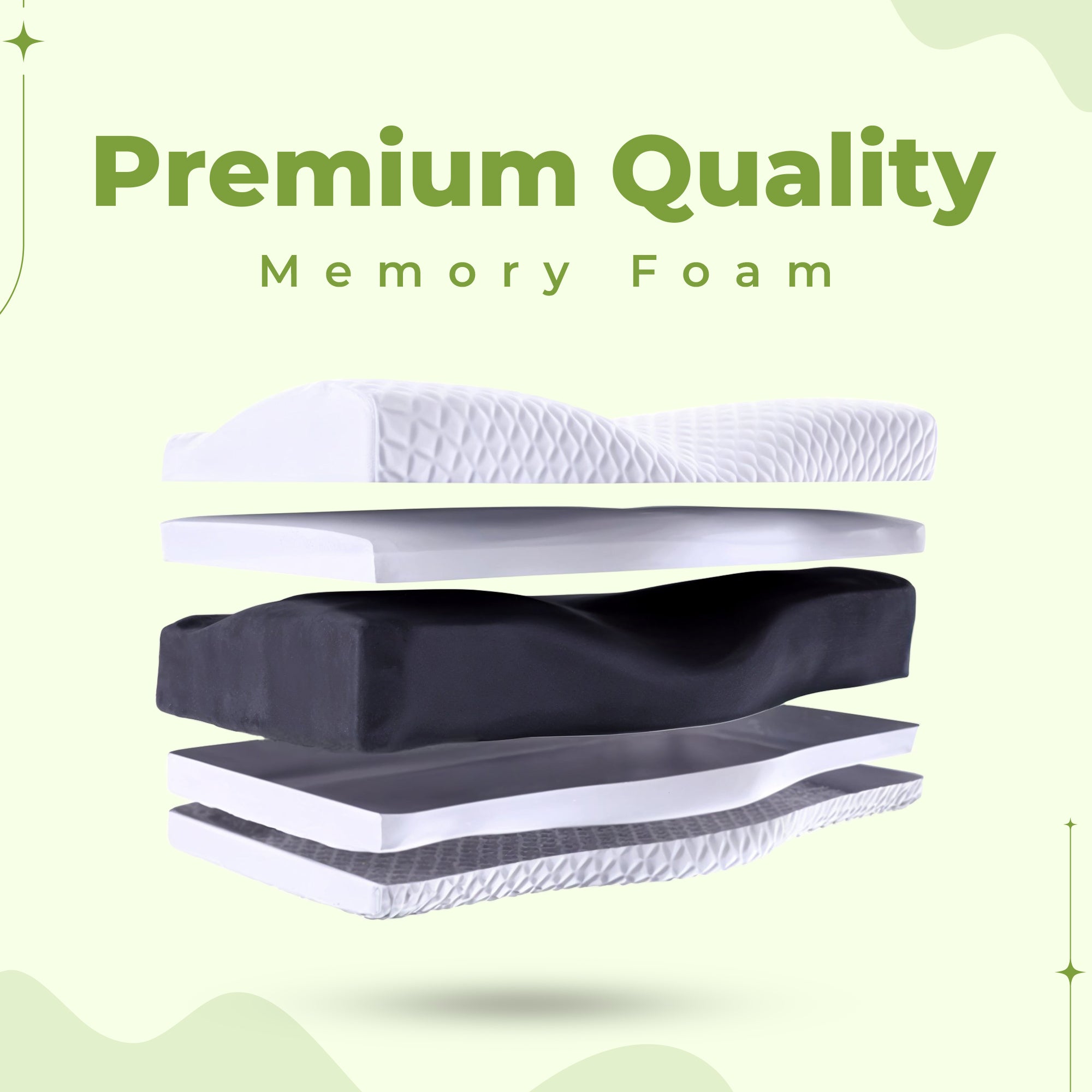White cervical pillow from Aurenza Shop designed for neck support and relief from discomfort.
