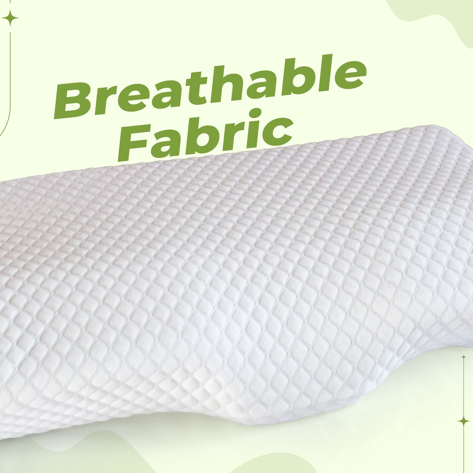 White cervical pillow from Aurenza Shop designed for neck support and relief from discomfort.