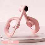 Pink non-slip pelvic floor trainer for thighs and legs, designed for postpartum recovery and strength training.
