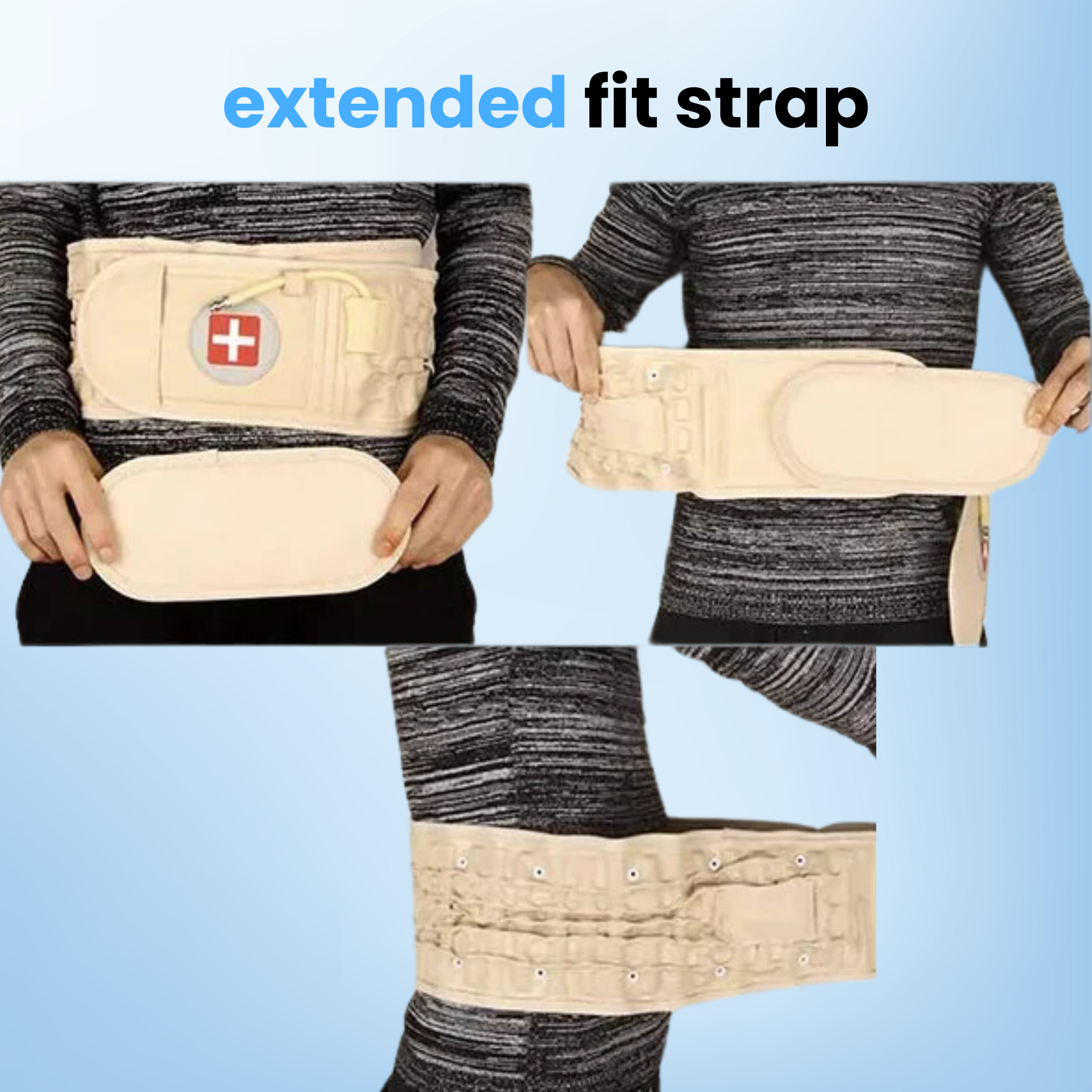 Auringa Therava™ Press Belt from Aurenza Shop, shown in black, with adjustable strap and secure buckle for waist support and compression.