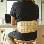 Aureza Therava™ Press Belt in black, featuring adjustable straps and a sturdy design for waist support and compression.