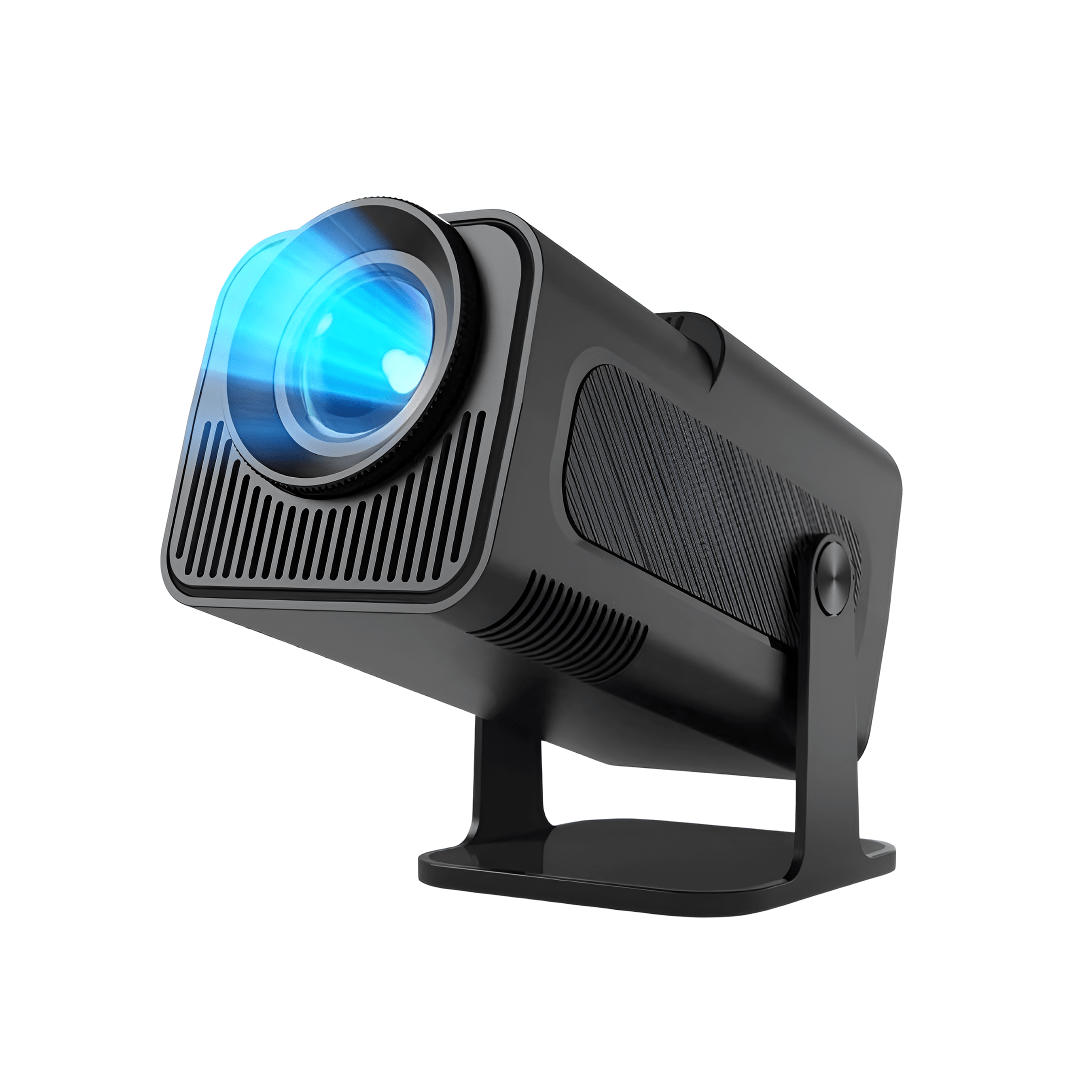 Aurenza Shop PortaView360 MAX Ultra HD portable projector displaying a vibrant image on a screen.