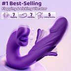 Purple Aurenza Luvora 2026 upgraded 4-in-1 flapping and licking vibrator, compact and versatile personal pleasure device.