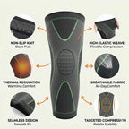 Aurenza Shop non-slip compression knee sleeve designed for running and gym support, shown on a leg for stability and comfort.