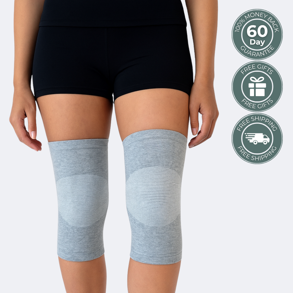 Pair of StayFlex™ Bamboo Compression Sleeves by Aurenza Shop, showcasing soft bamboo fabric and snug fit for arm support.