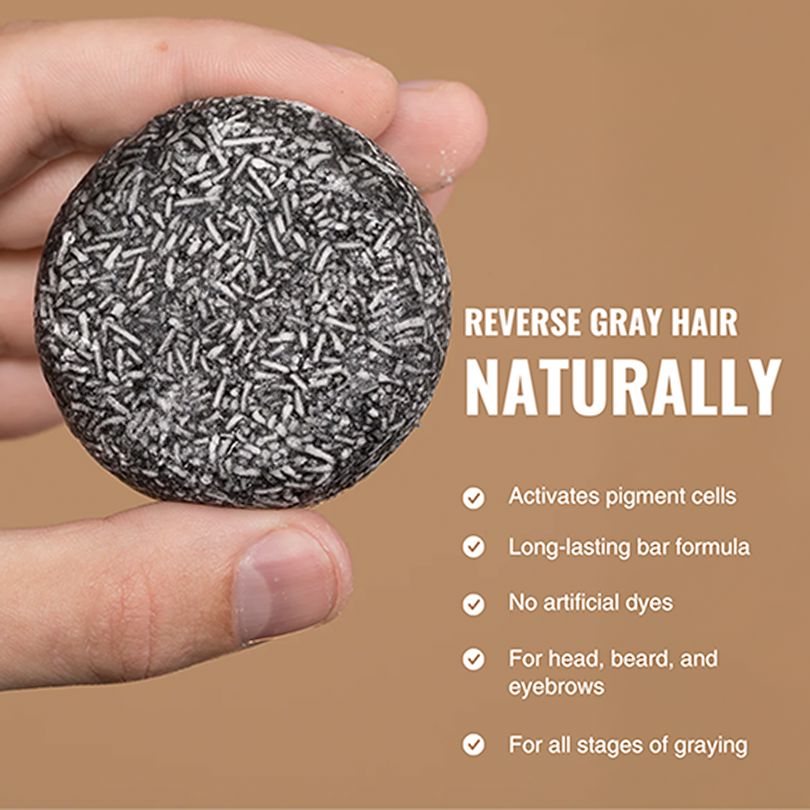 Gray Reverse Bar shampoo bar by Aurenza Shop, showcasing a sleek gray bar on a clean surface.