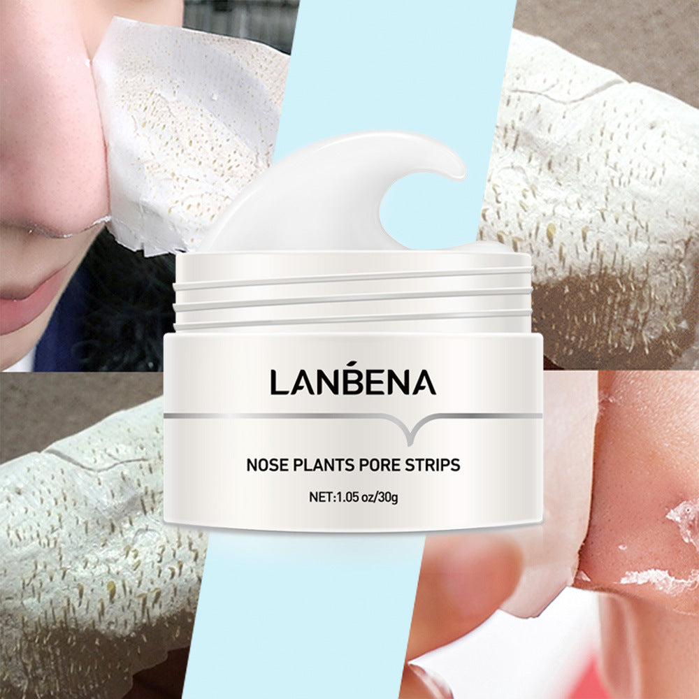 Aurenza Shop Nose Plants Pore Strips for deep cleansing and blackhead removal on the nose, displayed on a white background.