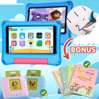 Sky blue TinyBuddy 2 kids educational bundle by Aurenza Shop, includes colorful learning toys and activity materials for children.