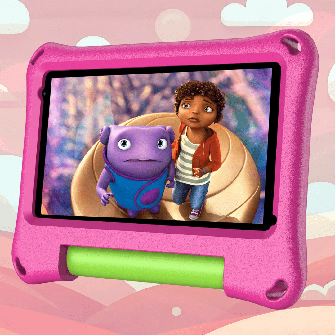 Sky blue TinyBuddy 2 kids educational bundle by Aurenza Shop, featuring colorful learning toys and activity materials for children.