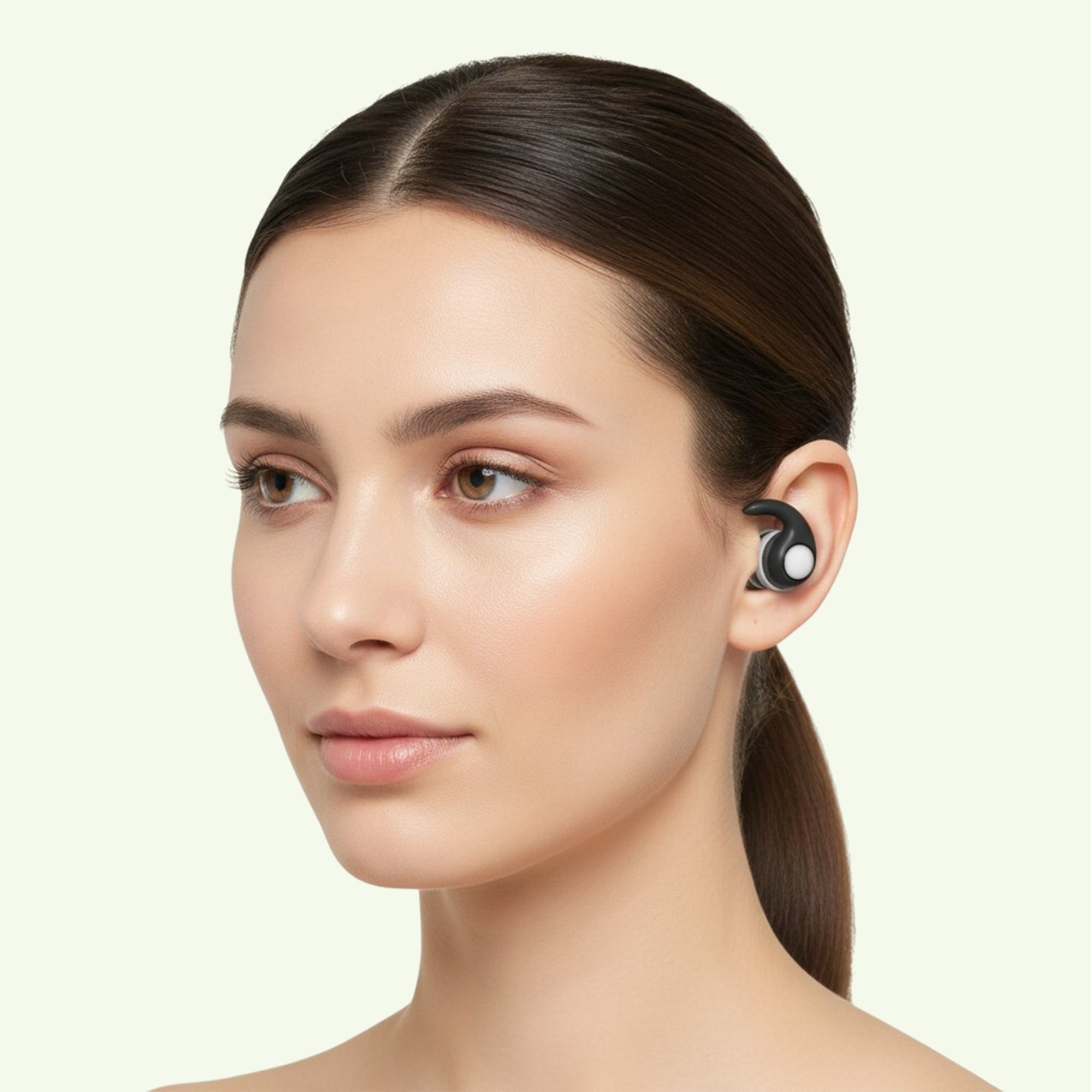 Black Aurenza Shop sleep noise cancellation plugs designed to reduce snoring sounds and improve sleep quality.