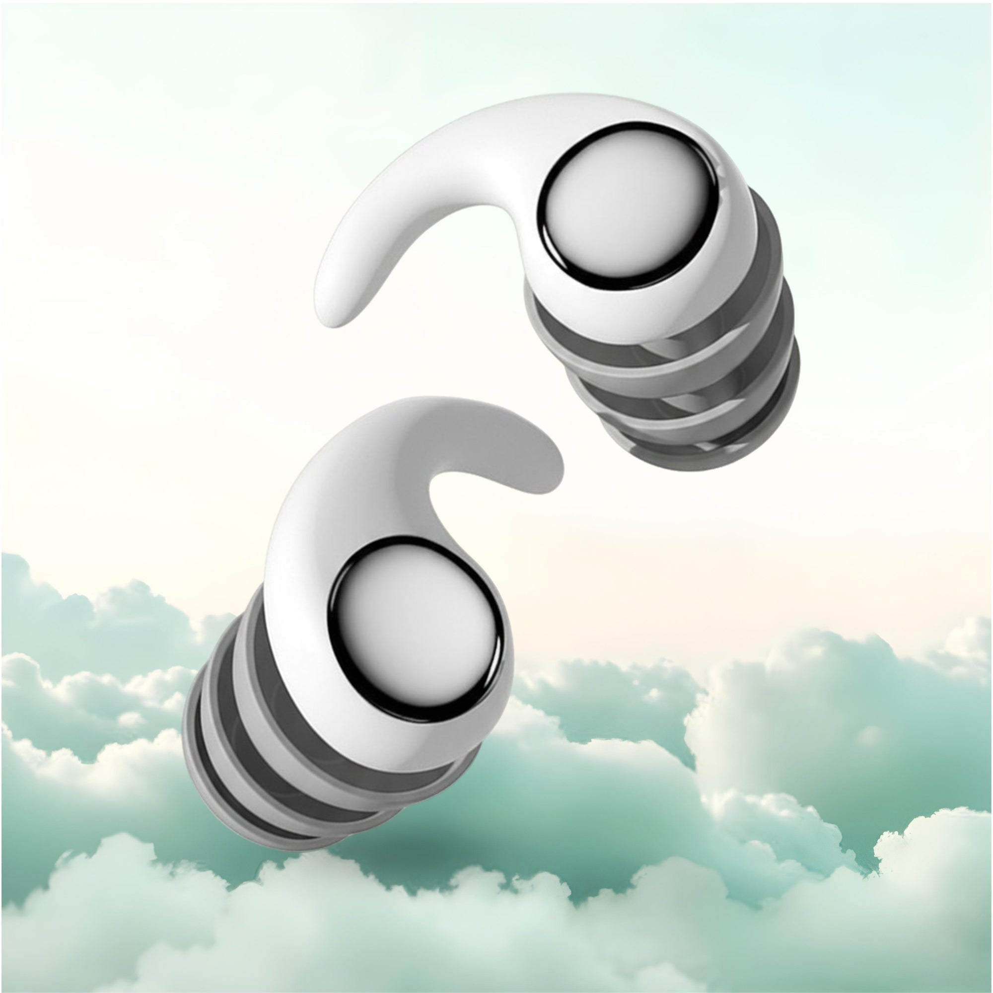 Aurenza Shop sleep noise cancellation plugs in black, designed to reduce snoring sounds for better sleep comfort.