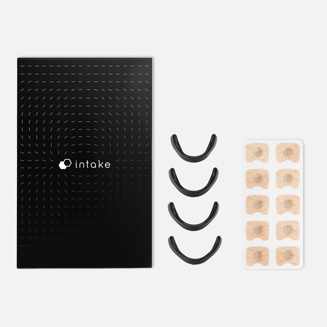 Aurenza Shop sleeping aids Intake Starter Kit in black, designed to help with sleep and relaxation, featuring multiple uses.