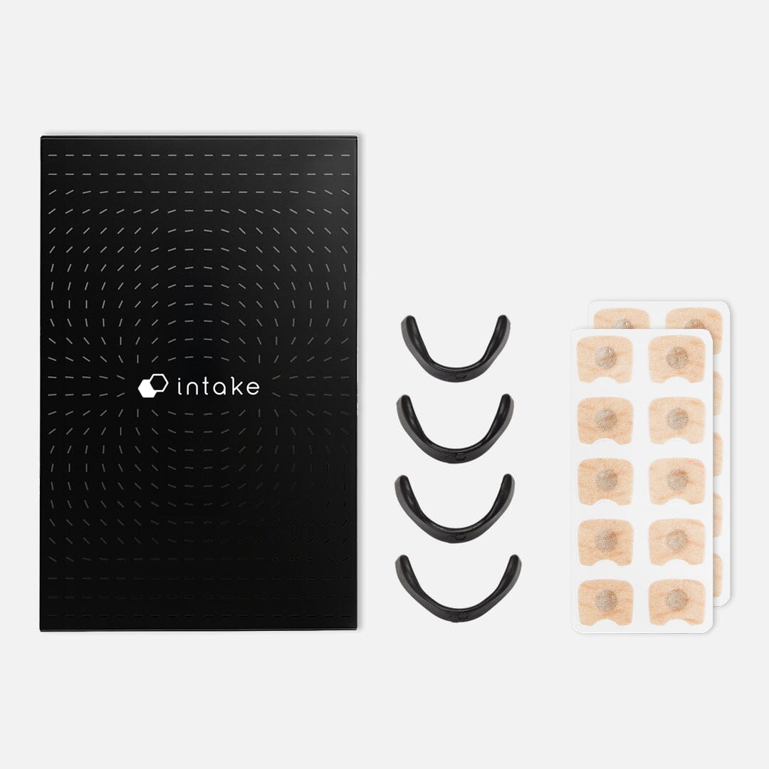 Aurenza Shop sleeping aid intake starter kit in black with 15 uses, designed to promote restful sleep and relaxation.