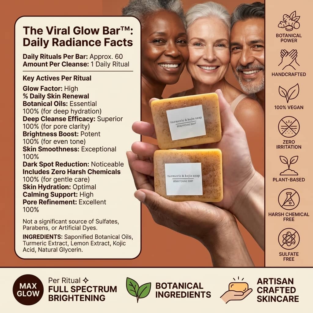 Aurenza Shop turmeric and kojic acid soap bar for body and face, with natural ingredients visible in the image.