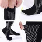Black Aurenza Shop compression socks for women, designed for all-day wear and relief from lower leg discomfort.