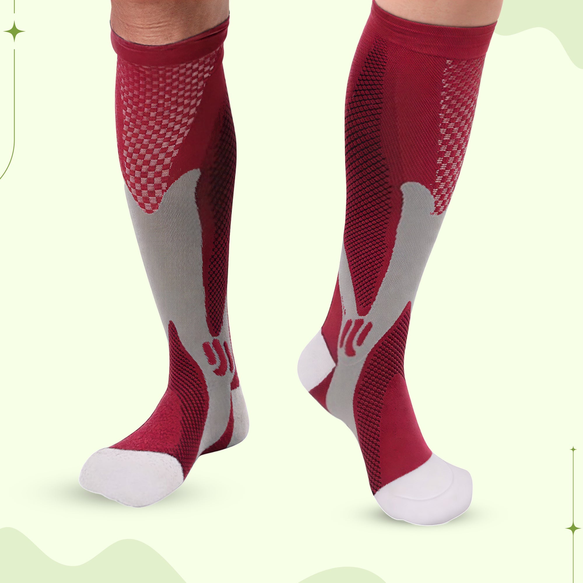 Black Aurenza Shop compression socks for women, designed for all-day wear and relief from lower leg discomfort.