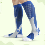 Black Aurenza Shop compression socks for women, designed for all-day wear and relief of lower leg discomfort.