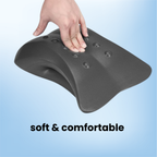 Aurenza Therava™ Stretcher with padded surface and adjustable headrest for comfortable patient transport or medical use.
