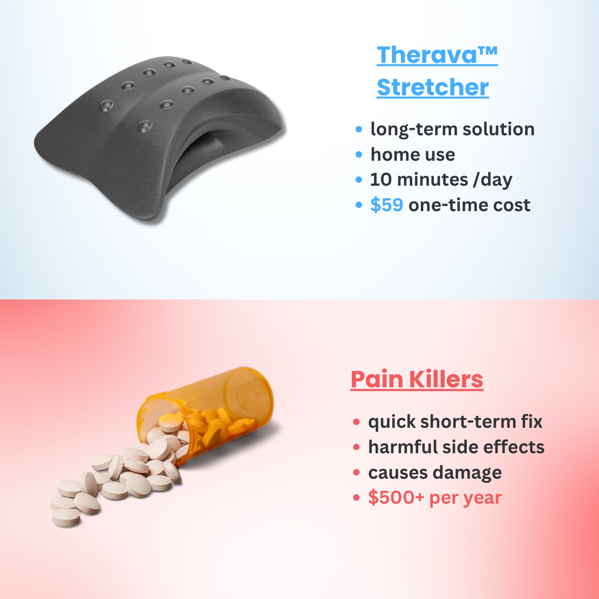 Aurenza Shop Therava™ Stretcher with padded surface and adjustable metal frame for medical or massage use.