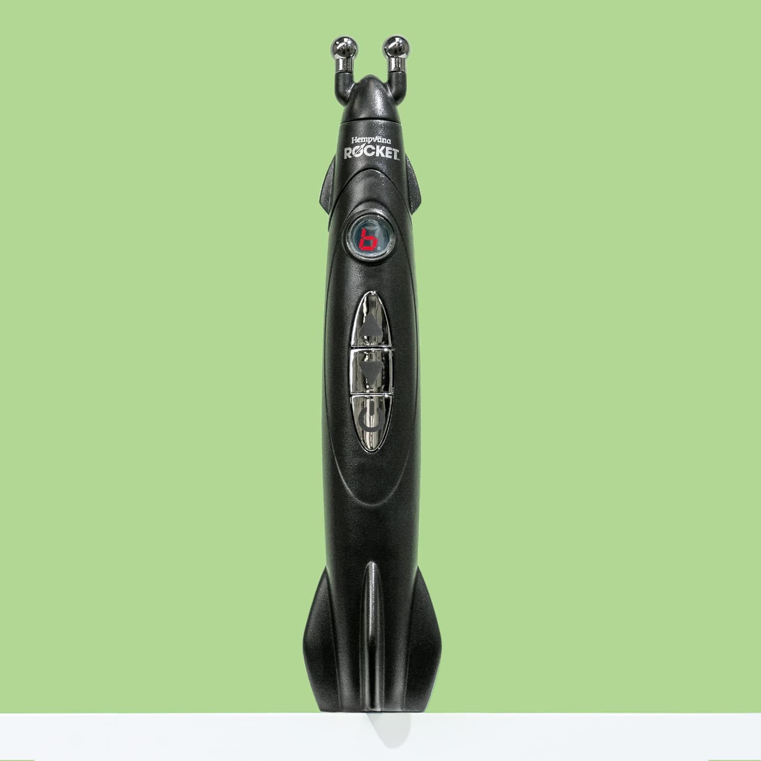 Silver Rocket Relief Pen TENS device by Aurenza Shop, compact pain relief pen with sleek metallic finish and ergonomic design.