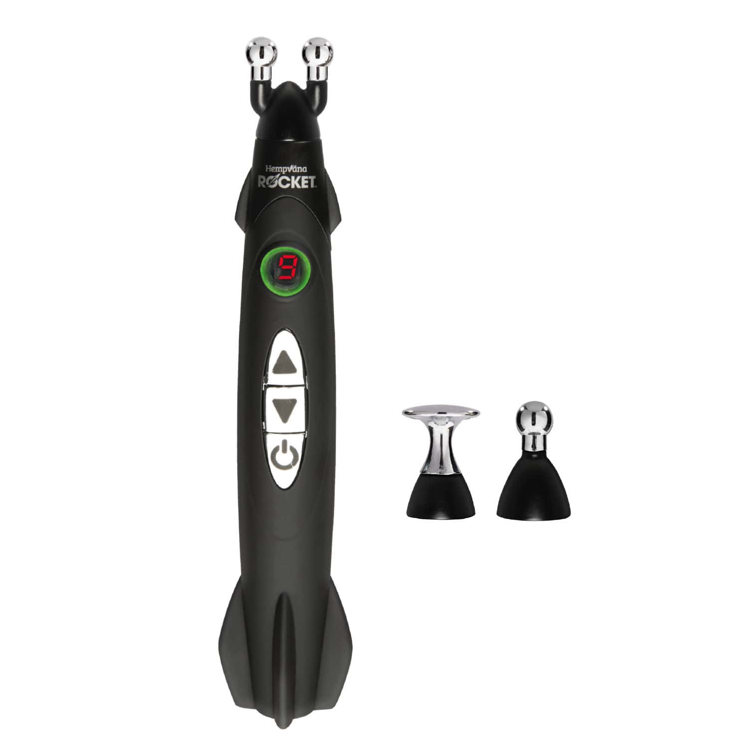 Silver Aurenza Shop Rocket Relief Pen TENS device with ergonomic design for targeted pain relief.
