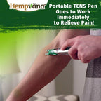 Silver Rocket Relief Pen TENS device by Aurenza Shop with sleek ergonomic design and digital display for pain relief treatment.