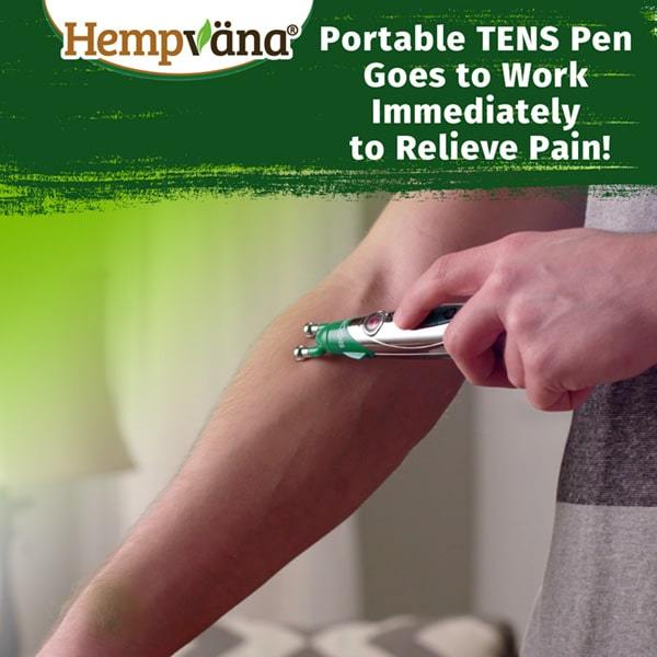 Silver Rocket Relief Pen TENS device by Aurenza Shop with sleek ergonomic design and digital display for pain relief treatment.