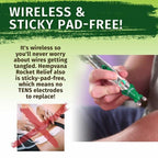 Silver Rocket Relief Pen TENS device by Aurenza Shop, compact handheld pain relief tool with sleek design.