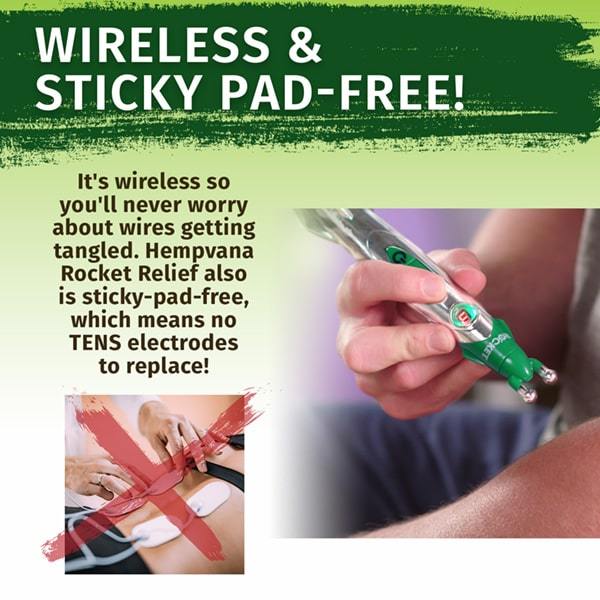 Silver Rocket Relief Pen TENS device by Aurenza Shop, compact handheld pain relief tool with sleek design.