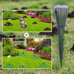 Aurenza Shop solar-powered waterproof animal repellent device for garden pest control, compact and weather-resistant.