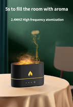 White HumidiFire™ humidifier by Aurenza Shop with sleek design and adjustable mist outlet for optimal humidity control.