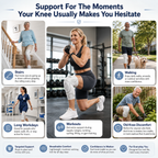 Pair of white Elnuvo Advanced Adjustable Sports Knee Support Braces from Aurenza Shop, designed for knee stabilization and support.