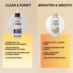 Aurenza Shop Rice Peel Shot Glow exfoliating serum in a clear bottle with a white cap, showcasing its skincare packaging.