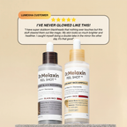 Aurenza Shop Rice Peel Shot Glow exfoliating serum bottle with white label and dropper applicator, on a plain background.