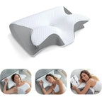 Aurenza Shop 1pc memory foam cervical pillow with ergonomic contour design for neck pain relief and supportive orthopedic comfort.