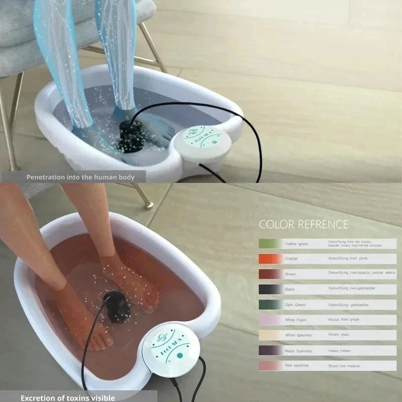 Aurenza Shop Ionic Foot Spa Machine with EU plug, featuring relaxing massage and pedicure functions, shown without basin.