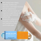Aurenza Shop Bacne Out Bar Acne Control Soap with herbal ingredients for clear, healthy skin on the back.